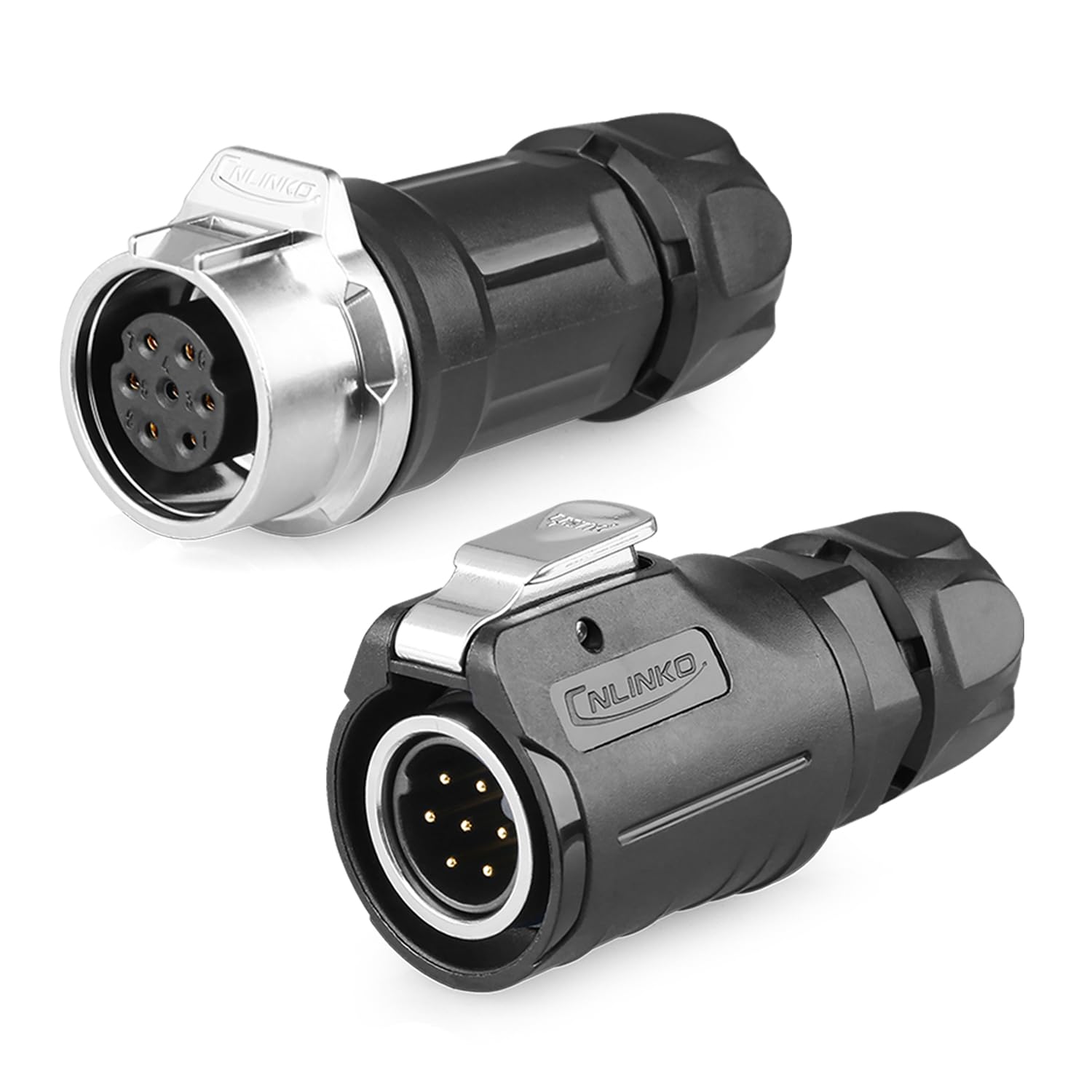 CNLINKO LP-16 7 PIN Industrial Waterproof Connector, IP68 Circular